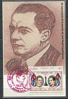 CUBA 2007 - Echecs (Chess) Jose Raul Capablanca - Portrait - Oblitération Rouge Sur Carte - Cartas & Documentos