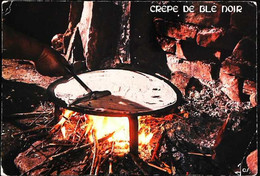 ► CPSM   Recette Crepe De Blé Noir Feu Cheminée - Recettes (cuisine)