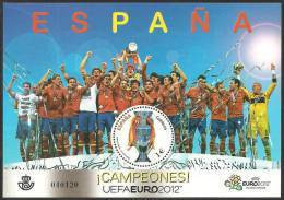 2012-ED. 4757 H.B.-ESPAÑA CAMPEONES DE LA EURO UEFA 2012. CAMPEONATO DE EUROPA DE FÚTBOL-NUEVO - Blocs & Hojas