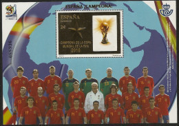 2010-ED. 4608 H.B.-CAMPEONATO  MUNDIAL DE FOOTBALL DE LA FIFA 2010-ESPAÑA CAMPEONA-NUEVO - Blocs & Hojas