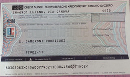 SP) 1990 CIRCA SWITZERLAND, CS/SKA, EUROCHEQUE, CHECK IN EXCELLENT CONDITION, XF - Other & Unclassified