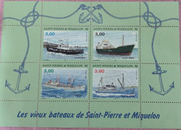 SP) 1996 ST PIERRE AND MIQUELON, SHIPS, RADER II, LANELAPE, PINTA, PASCAL-ANNIE, SOUVENIR SHEET, MNH - Andere & Zonder Classificatie