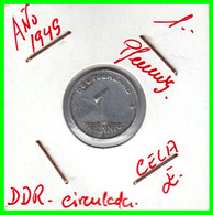REPUBLICA DEMOCRATICA DE ALEMANIA ( DDR ) MONEDA DE 1 PFENNING AÑO 1949 CECA-E - 1 Pfennig
