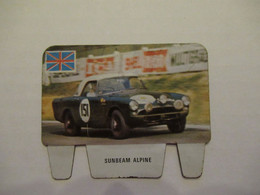 Plaque Métal Publcitaire Lessive Crio ( Collection De 30 Voitures Grand Prix Auto ' Sunbeam Alpine  Grande Bretagne - Automóviles