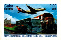 CUBA 2021 *** Means Of Transport, Train , Bus , Aeroplane MNH (**) Limited Edition - Nuevos
