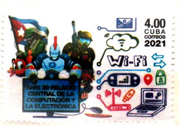 CUBA 2021 *** Wifi Computer Mobile Games PC Anime Satellite Laptop Internet MNH (**) Limited Edition - Neufs