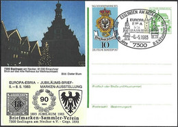 Germany FRG 1983 - Postal Stationary : Philatelic Exhibition EUROPA-EBRIA - Cartoline Private - Usati