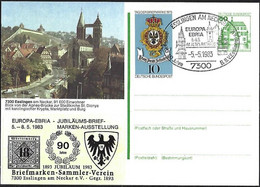 Germany FRG 1983 - Postal Stationary : Philatelic Exhibition EUROPA-EBRIA - Cartes Postales Privées - Oblitérées