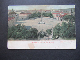 Italien AK 1906 Roma Piazza De Poolo Nach Rendsburg Gesendet Mit Ank. Stempel - Places