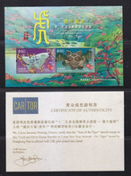 China Hong Kong 2022 Zodiac/Lunar New Year Of Ox & Tiger Affixed With Real 22K Gold And Silver (with Certification) - Ungebraucht