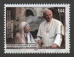 North Macedonia 2020 100 Years Anniversary Pope John Paul II Poland Religion Christianity Mother Teresa MNH - Mother Teresa