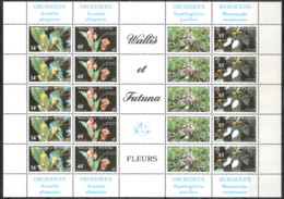 France Colonie Wallis & Futuna Maury 303B (Yvert 286/9) ** Feuillet Flore Orchidées & Rubiacée - Blocs-feuillets