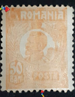 Stamps Errors Romania 1920 King Ferdinand 50b Orange Prințesa With Circle Full On Frame Unused - Errors, Freaks & Oddities (EFO)