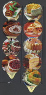 Switzerland, Coffee Cream Labels, "Kuchen & Dessert",  Lot Of 9. - Milchdeckel - Kaffeerahmdeckel