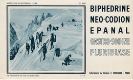 BUVARD & BLOTTER - BIPHEDRINE - NEO CODION - EPANAL - ALPINISME D'AUTREFOIS - De Saussure Et Son Fils Au Mont Blanc - Produits Pharmaceutiques