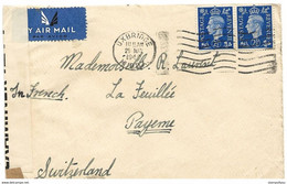 286 - 18 - Enveloppe Envoyée De Uxbridge En Suisse 1942 - Censure - Guerre Mondiale (Seconde)