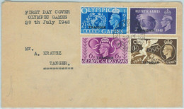 68020 -  TANGIER - POSTAL HISTORY -  1948  Olympic Games  FDC Cover! - Verano 1948: Londres