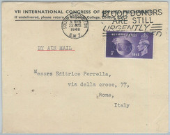 77813 - GB - Postal History - OLYMPIC GAMES On COVER To ITALY 1948  Blood Donors - Estate 1948: Londra