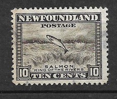 Canada Terre Neuve    N° 179B  Saumon       Oblitéré B/TB    - 1908-1947