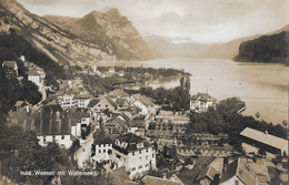 WEESEN → Dorfansicht Mit Wallensee, Fotokarte Ca.1935 - Weesen