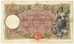 500 LIRE CAPRANESI MIETITRICE TESTINA FASCIO ROMA 12/01/1935 BB - Andere