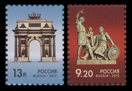 2012 Russia 1829-1830 Triumphal Gates/Monument To K. Minin And D. Pozharsky In Moscow 2,50 € - Neufs