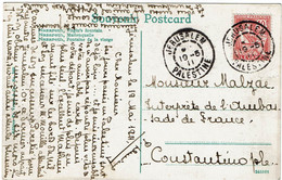 CTN77/1- LEVANT ARCHIVE MALZAC - TYPE MOUCHON 10c SUR CPA JERUSALEM / CONSTANTINOPLE 19/5/1911 - Lettres & Documents