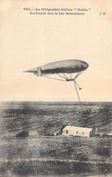CPA AVIATION LE DIRIGEABLE ITALIEN ITALIA EVOLUANT SUR LE LAC BRACCIANO - Zeppeline