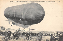 CPA AVIATION LE BALLON DIRIGEABLE ANGLAIS NULLI SECUNDUS VUE AVANT - Zeppeline