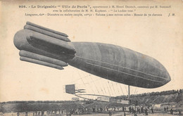 CPA AVIATION LE BALLON DIRIGEABLE VILLE DE PARIS APPARTENANT A M.HENRY DEUTSCH - Zeppeline