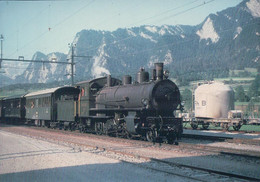 Chemins De Fer Rhétiques, Train à Vapeur à Untervaz, Photo 1966 BVA RhB 116.2 - Vaz/Obervaz