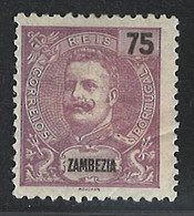 Portugal Zambezia Mozambique 1903 "D. Carlos I" 75r Condition MH #50 - Zambezia