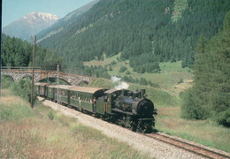 Chemins De Fer Rhétiques, Train à Vapeur Entre Carolina Et Zernez, Photo 1977 BVA RhB 124.6 - Zernez