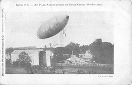 CPA AVIATION BALLON N°6 AU PARC AEROSTATIQUE DE SAINT CLOUD OCTOBRE 1901 - Airships