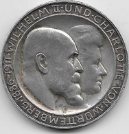 Allemagne - Wurtemberg - 3 Mark 1911 F - Argent - Otros & Sin Clasificación