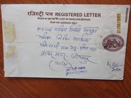 INDIA POSTAL STATIONERY REGISTERED COVER    , 3-31 - Enveloppes