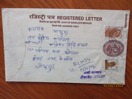 INDIA POSTAL STATIONERY REGISTERED COVER    , 3-31 - Briefe