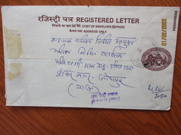 INDIA POSTAL STATIONERY REGISTERED COVER    , 3-31 - Briefe