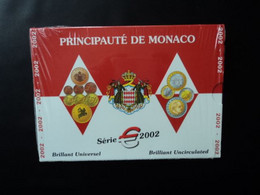 MONACO : Coffret Officiel  Des Euros 2002   LMO-AK1 / KM MS2    Qualité B.U. * - Monaco