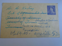 D188140  Canada Postal Stationery  Dep. Of Biology And Botany  Univ. Of. B.C.  Vancouver - K.J. Yang. - 1953-.... Règne D'Elizabeth II