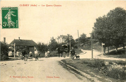 Clérey * Les Quatre Chemins * Route * Attelage Villageois - Autres & Non Classés