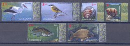 2014. Moldova, Fauna Of Moldova, Birds,snails,fishes, 6v, Mint/** - Montenegro