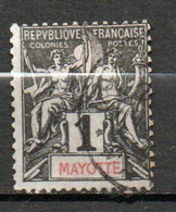 Col24 Colonies Mayotte N° 1 Oblitéré  Cote 1,50 € - Used Stamps