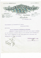 Lettre Commerciale MATHER AND PLATT Ltd Matériel Electrique Manchester 1912 à Blanchisserire Teinturerie Thaon - Royaume-Uni