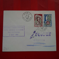 LETTRE PREMIERE LIAISON AERIENNE PARIS COLOGNE HAMBOURG PAR LUFTHANSA 1961 - Covers & Documents