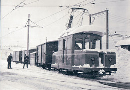 Chemin De Fer Suisse Bex-Villars-Bretaye, Train à Bex Sous La Neige, Photo 1985, BVA BVB 159.1 - Villars-les-Moines