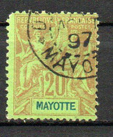 Col24 Colonies Mayotte N° 7 Oblitéré  Cote 15,50 € - Usados