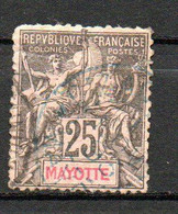 Col24 Colonies Mayotte N° 8 Oblitéré  Cote 13,00 € - Used Stamps