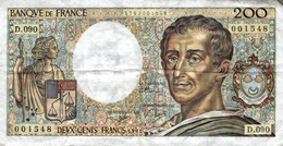 Billet 200 Francs 1991 - 200 F 1981-1994 ''Montesquieu''