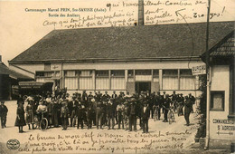 Ste Savine * Sortie Des Ateliers De Cartonnage Manufacture Marcel PRIN * Usine Industrie Cheminée - Autres & Non Classés